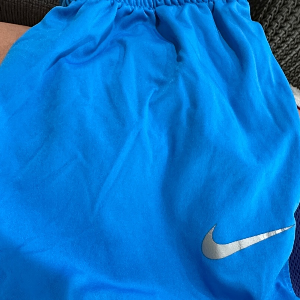 Nike Elite Men’s Bright Blue Shorts with Silver Logo